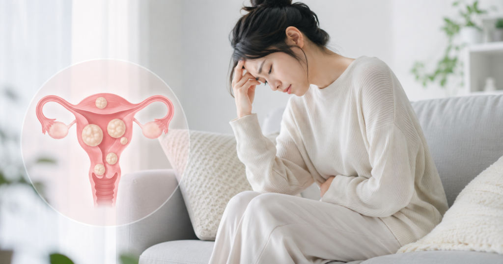 子宮筋腫の症状が出ている女性